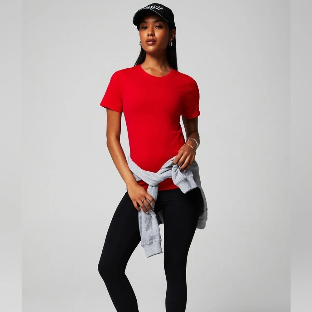 Fabletics Heated Red Top - Size Small
